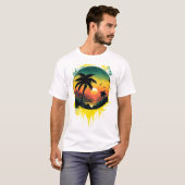 T-shirt Tropical Sunset Splash Tee (Devant entier)