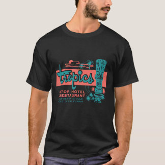 T-shirt Tropics Motor Hotel Tiki 1950S Polynésien Retro Su