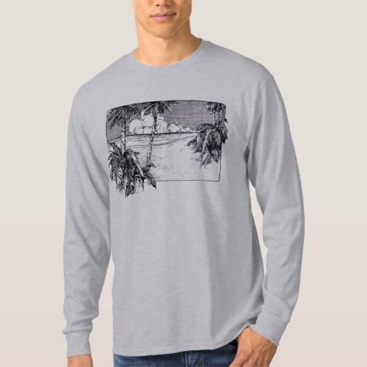 T-shirt Tropische palmbomen (Voorkant)