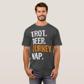 T-shirt Trot Beer Turkey Nap Thanksgiving (Devant entier)