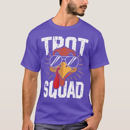 T-shirt Trot Squad Funnyurkey Sunglasseshanksgiving Men Wo (Devant)
