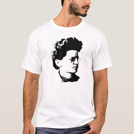 T-shirt Trotsky en niveaux de gris (Devant)