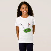 T-Shirt Trou de golf avec drapeau (Devant entier)