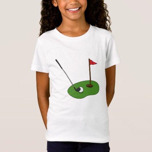 T-Shirt Trou de golf avec drapeau (Devant)