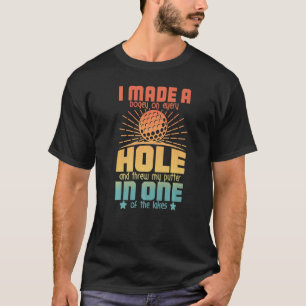 T-shirt Trou De Golf Rétro En Un Gag De Golf Pun