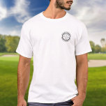 T-shirt Trou de Golfeur personnalisé en un golf classique<br><div class="desc">Avec un effet de timbre vieilli design rétro classique. Personnalisez le nom du golfeur,  le numéro du trou de localisation et la date pour créer un grand gardien pour célébrer ce fantastique trou de golf en un. Conçu par Thisisnotme©</div>