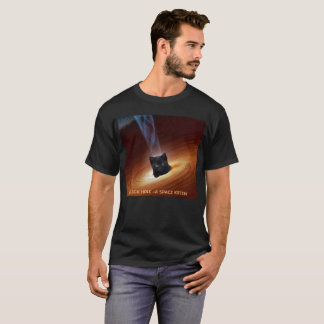 T-shirt Trou Noir Un Tee - shirt Space Kitten