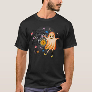 T-shirt Trou ou traiter Halloween Candy mignonne Ghost Spi