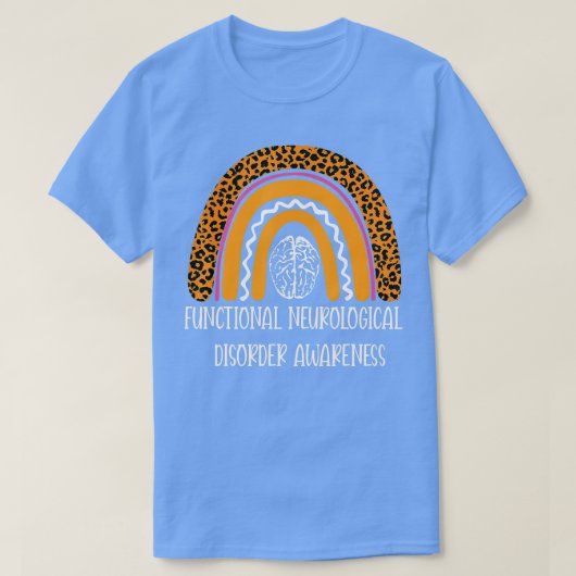T-shirt Trouble neurologique fonctionnel FND Leopard Orang (Design devant)