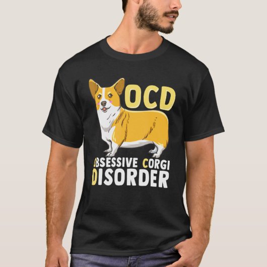 T-shirt Trouble obsessionnel du corgi (Devant)