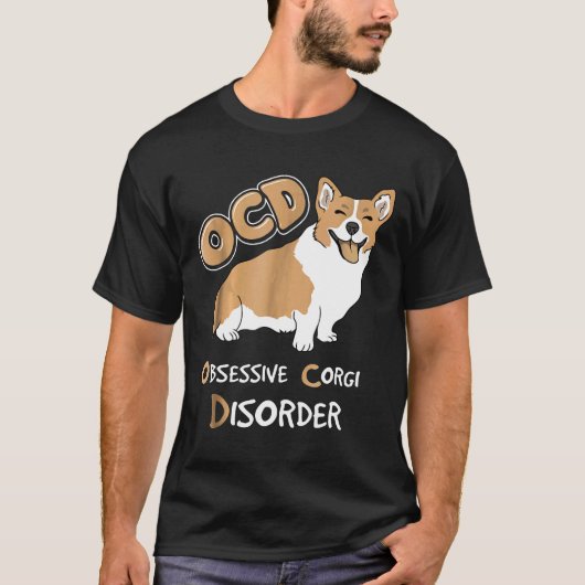 T-shirt Trouble obsessionnel du corgi (Devant)