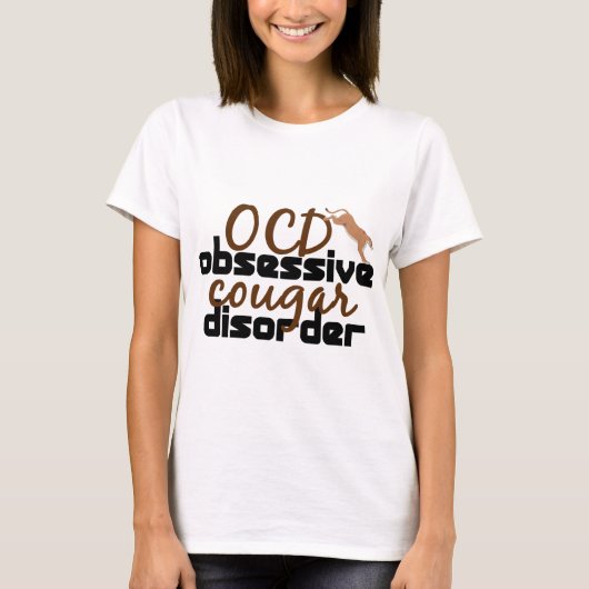 T-shirt Trouble obsessionnel du cougar (Devant)