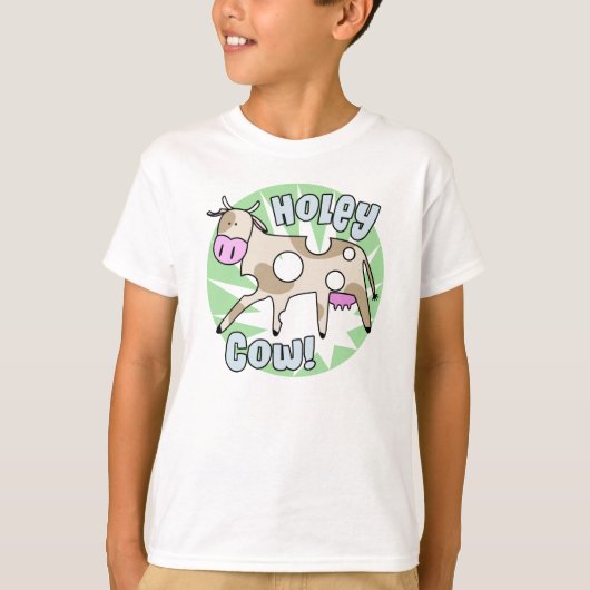 T-shirt troué de vache à calembour d'amusement (Devant)