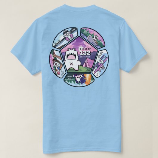 T-shirt Troupe 132 - Herbie Tee (Design dos)