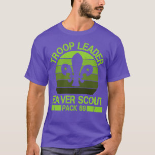 T-shirt Troupe de scouts Beaver Leader 69 cadeau pour la f
