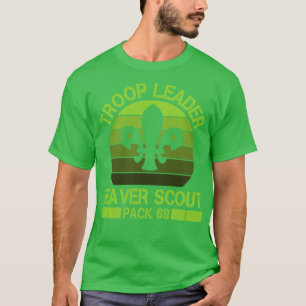 T-shirt Troupe de scouts Beaver Leader 69 cadeau pour la f