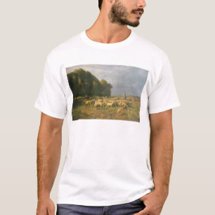T-shirt Troupeau des moutons dans un paysage