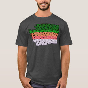 T-shirt Trout Fishing Rainbow Trout Motif Washington Sta