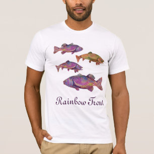 T-SHIRT TROUT RAINBOW COLORFUL