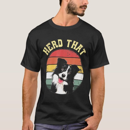 T-shirt Trouve Cette Frontière Collie Chien Papa Maman (Devant)