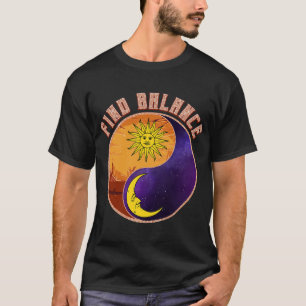 T-shirt Trouver L'Équilibre Astrologie Soleil Vintage Et L