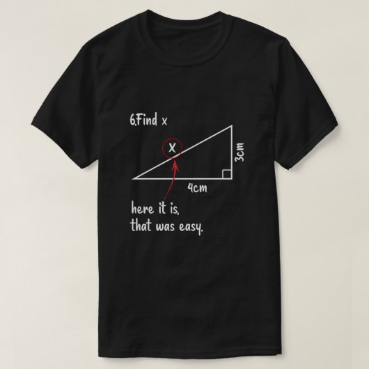 T-shirt Trouver X Ici C'Était Facile Enseignant Math (Design devant)