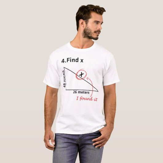 T-shirt Trouver X J'Ai Trouvé Ça Drôle Math Pun Drôle Trou (Devant entier)