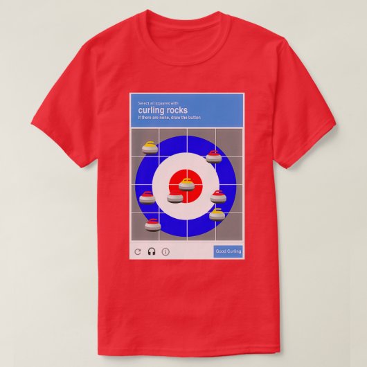 T-shirt Trouvez La Chemise Curling Rocks (Design devant)