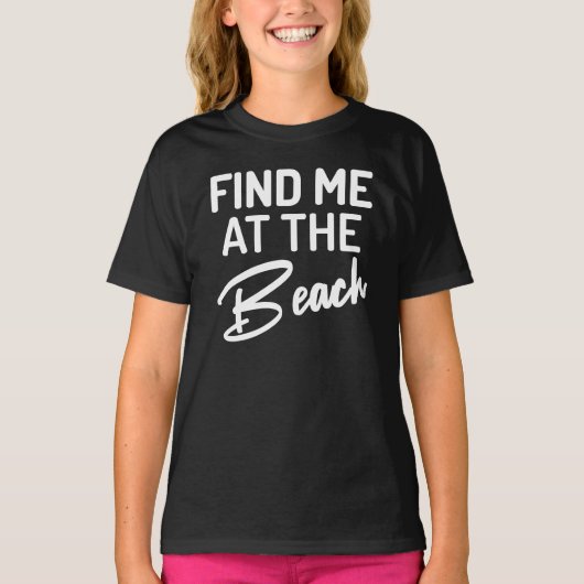 T-shirt Trouvez-Moi À La Plage (Devant)