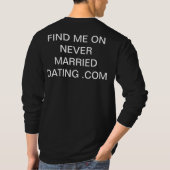 T-shirt trouvez-moi sur never married dating .com (Dos)