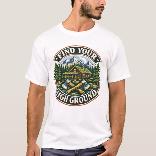 T-shirt « Trouvez votre haut terrain » (Devant)