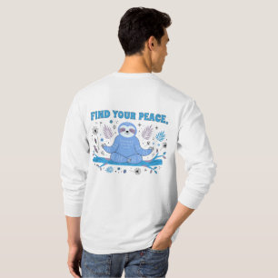 T-shirt Trouvez votre sérénité Graphique de paresseux mign