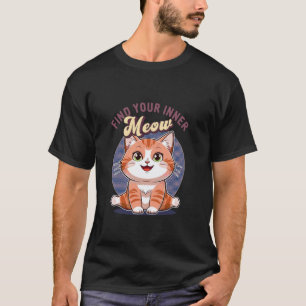 T-shirt Trouvez votre tenue drôle de félin zen intérieur p