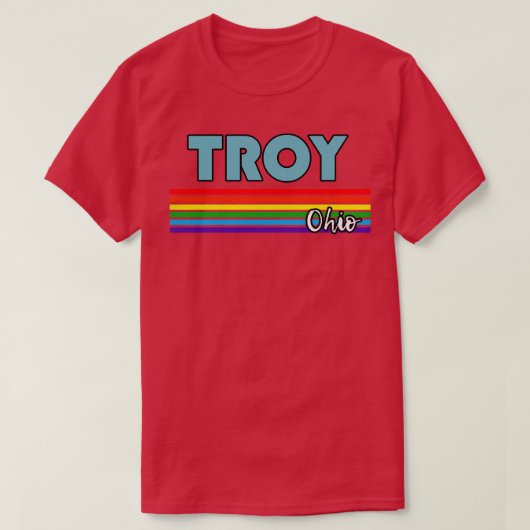T-shirt Troy Ohio Pride Troy LGBT Don LGBTQ Supporter Tee (Design devant)