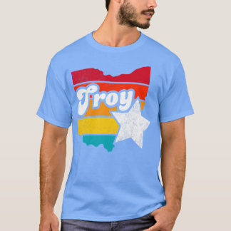 T-shirt Troy Ohio Souvenir Vintage en détresse 2