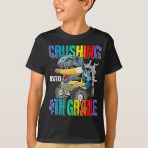 T-shirt Truck de 4e année Dinosaur Garçon
