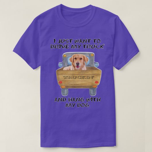 T-shirt Truck Drig Chien Golden Retriever (Design devant)