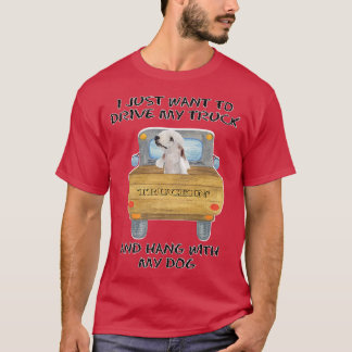 T-shirt Truck Driving Dog Bedlington Terrier
