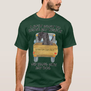 T-shirt Truck Driving Dog Kerry Blue Terrier 