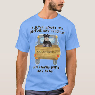 T-shirt Truck Driving Dog Miniature Schnauzer 2 