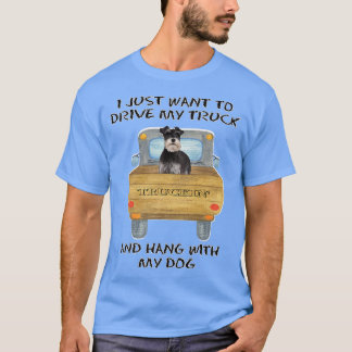 T-shirt Truck Driving Dog Miniature Schnauzer 2