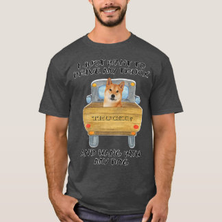 T-shirt Truck Driving Dog Shiba Inu