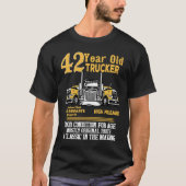 T-shirt Trucker 42 ans 42e anniversaire Hommes papa groupe (Devant)