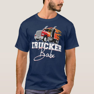 T-shirt Trucker Babe - Conducteur de camion Girl Trucker V