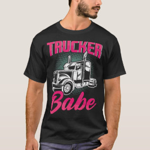T-shirt Trucker Babe Femme Chauffeur de camion Femme Truck