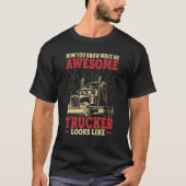 T-shirt Trucker Big Rig Semi Trailer Truc (Devant)