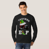 T-shirt Trucker Cadeaux Christmas Elf 18 Wheel Tractor Tra (Devant entier)