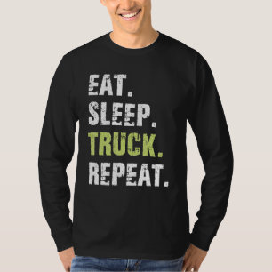 T-shirt Trucker Drôle Pour Conducteur De Camion Mangez Sle
