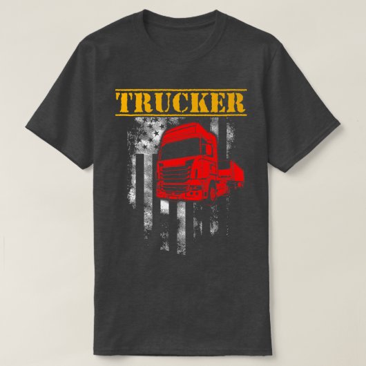 T-shirt Trucker Funny Truck Driver2950 (Design devant)