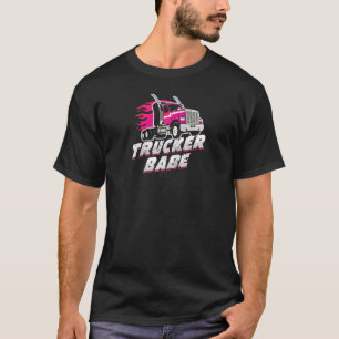 T-shirt Trucker génial Babe Trailer Conducteur de camion F